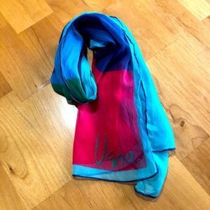 VANA vintage multi-color scarf minor flaws as pictured red/green/blue